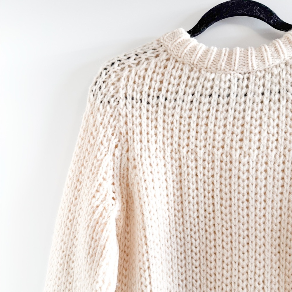Theory Ivory Chunky Knit Pullover (Wool & Alpaca) - Picture 8 of 11